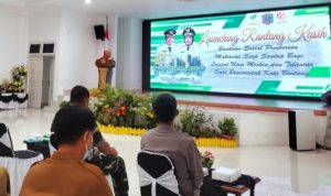 Launching program Rantang Kasih Pemkot Bontang, di Pendopo Rumah Jabatan, Jalan Awang Long, Kecamatan Bontang Utara, Selasa (1/3/2022). Foto"Yayuk/teraskaltim