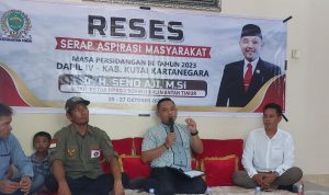 Wakil Ketua DPRD Kaltim, Seno Aji menggelar reses di Kampung Jawa, Kukar