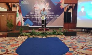 Pelatihan Pelatih dan Wasit/Juri Cabang Olahraga Sky Air dan Wakeboard, berlangsung di Ruang Belayan, Hotel Gran Senyiur, Balikpapan