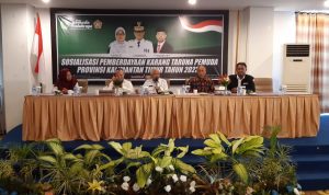 Kepala Bidang Pemberdayaan Pemuda Dinas Pemuda dan Olahraga (Dispora) Kalimantan Timur (Kaltim), Bahri saat Sosialisasi Pemberdayaan Karang Taruna di Paser. (dispora kaltim)