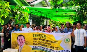 Reses anggota DPRD Kalimantan Timur (Kaltim), Sapto Setyo Pramono di Kelurahan Loa Buah, Kecamatan Sungai Kunjang, Kota Samarinda.