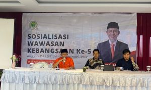 Anggota DPRD Kaltim Harun Al Rasyid, Sosialisasi Kebangsaan di Agrawangsa Mini Ballroom and Convention Center, Sangatta Utara, Kutai Timur.