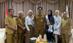 Finalis hijabfluencer diterima langsung Kepala Dinas Pemuda dan Olahraga (Dispora) Kaltim Agus Hari Kesuma
