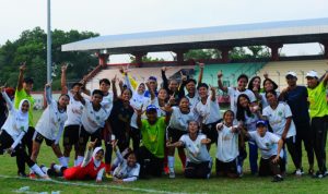 Skuad Sepakbola Putri Kaltim yang lolos ke PON XXI/2024. (asprov pssi)