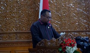 Suasana Rapat Paripurna DPRD Kutim ke-23 dalam rangka penyampaian pandangan fraksi-fraksi terhadap rancangan peraturan daerah usulan pemerintah. (ist)