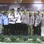 KPU Kota Bontang menyambut kedatangan bapaslon Basri-Chusnul mendaftar sebagai calon kepala daerah Kota Bontang