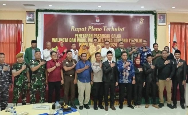 KPU Bontang usai menggelar rapat pleno penetapan paslon kepala daerah terpilih di Pilkada 2024 (dok: teraskata)