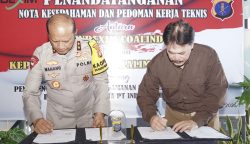 Polda Kaltim lakukan MoU berdama pihak Indexim Coalindo (dok: humas Polda Kaltim)