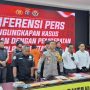 Konferensi Pers pihak kepolisian Kota Bontang terkait kasus pencurian motor (dok: teraskata)