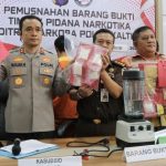 Konferensi pers Polda Kaltim pengungkapan kasus narkoba (dok: teraskata)