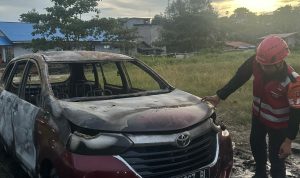 Mobil terbakar di Balikpapan milik penjual kayu (dok: teraskata)