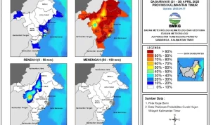Prediksi BMKG atas cuaca di Kaltim (dok: BMKG)