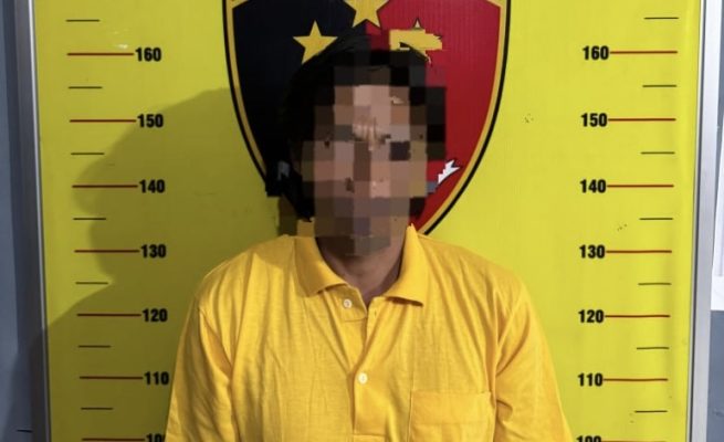Salah satu tersangka ditangkap Polsek Sangasanga (dok: humas polres kukar)