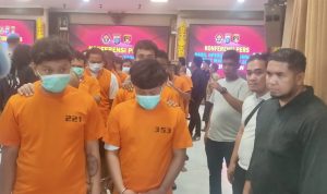 Para pelaku aksi premanisme diamankan Polda Kaltim (dok: ist)