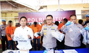 Konferensi pers pengungkapan kasus penembakan di Samarinda (dok: ist)