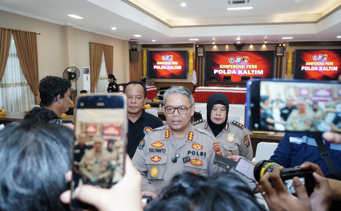 Polda Kaltim gelar konferensi pers (dok: ist)