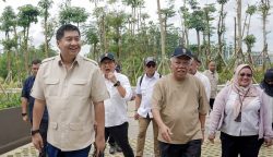 Menteri Perumahan dan Kawasan Permukiman (PKP), Maruarar Sirait tinjau pembangunan di IKN