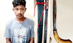 Pemuda mabuk bawa sajam