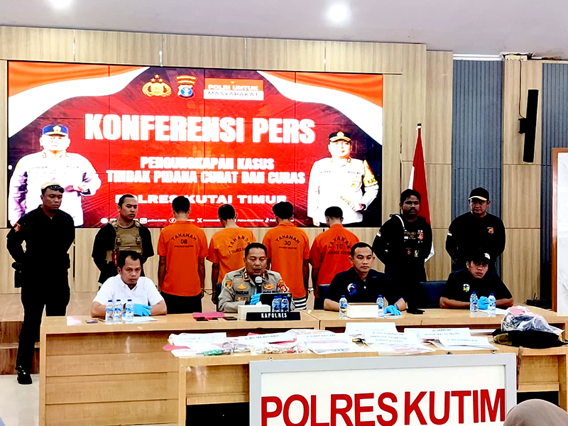 Polres Kutim Bongkar Aksi Pencurian Beruntun, Kerugian Hampir Rp1 Miliar
