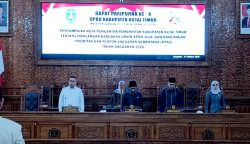 Rapat paripurna, di Ruang Sidang Utama Sekretariat DPRD Kutim