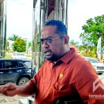 Anggota DPRD Kutim, Faizal diwawncarai wartawan usai rapat Badan Anggaran DPRD Kutim, Senin (4/11/2025).