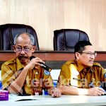 Kepala Disdikbud Kota Bontang, abdu Safa Muha dan Sekretaris Disdikbud Kota Bontang, Saparuddin