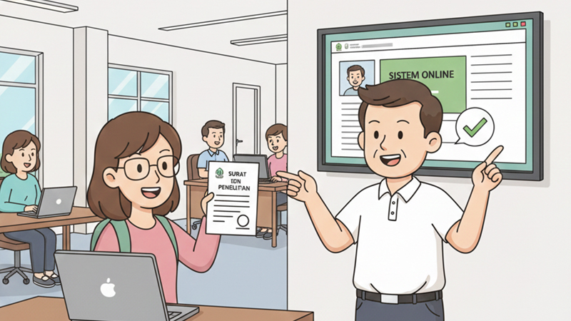 Ilustrasi Izin Penelitian Online