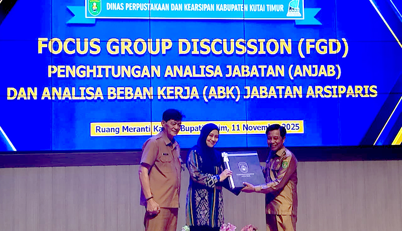 Arsiparis Jadi Pilar Akuntabilitas, Dispusip Kutim Gelar FGD Anjab dan ABK