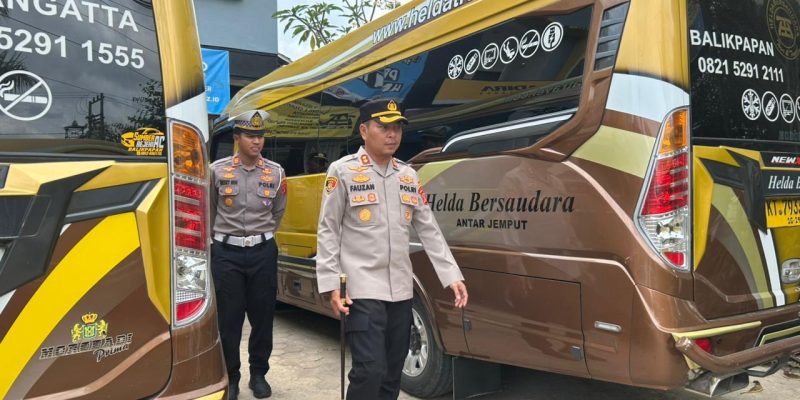 Polsek Kutim Sidak Travel Jelang Operasi Ketupat