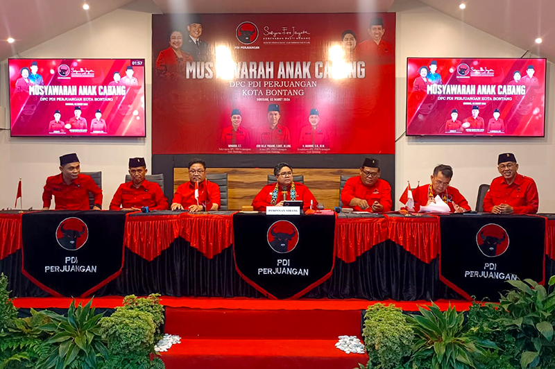 Suasana Musancab PDIP Bontang, di Sekretariat DPC PDIP Bontang, Selasa (03/03/2026).