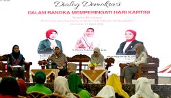 Kegiatan Dialog Demokrasi bertema “Kartini Berdaya: Perempuan Bontang untuk Demokrasi Berkualitas”, Kamis (23/4/2026) di Aula Auditorium 3 Dimensi Kota Bontang.