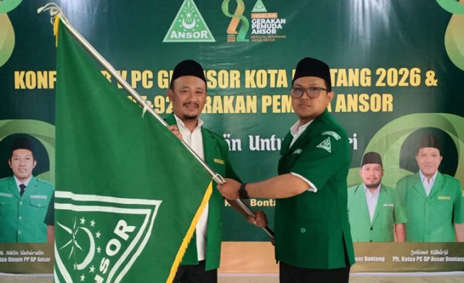 Slamet Raharja, terpilih sebagai Ketua GP Ansor Kota Bontang masa khidmat 2026–2029, Sabtu (25/4/2026).