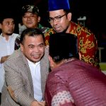 Wakil Wali Kota Bontang, Agus Haris saat menghadiri kegiatan halal bihalal di Guntung