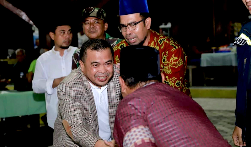 Wakil Wali Kota Bontang, Agus Haris saat menghadiri kegiatan halal bihalal di Guntung