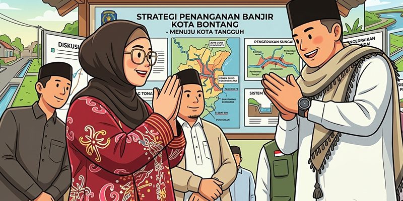 Wali Kota Bontang Bahas Penanganan Banjir di Bontang Bersama Wagub Kaltim